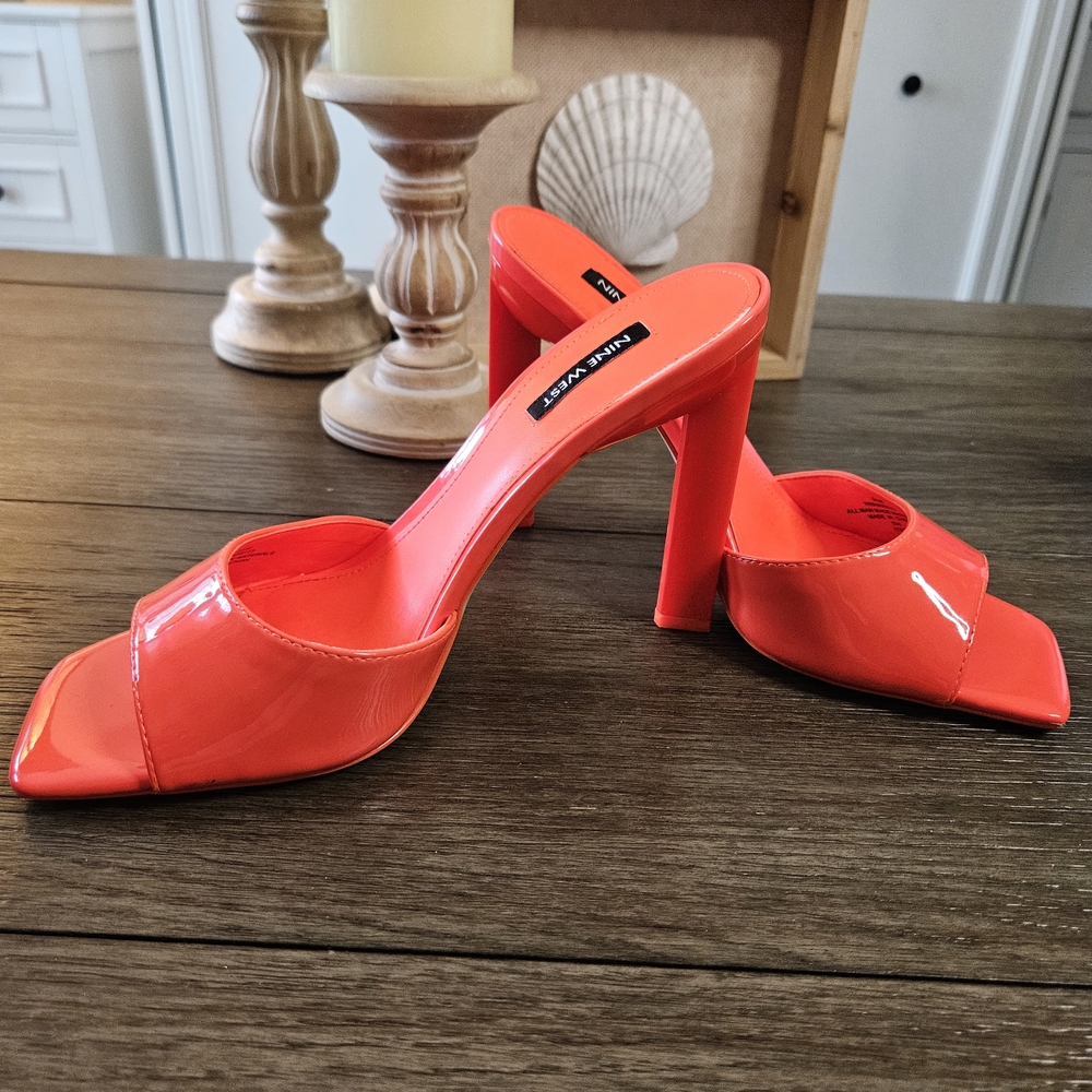 Nine West Women's Vibrant Orange Heels